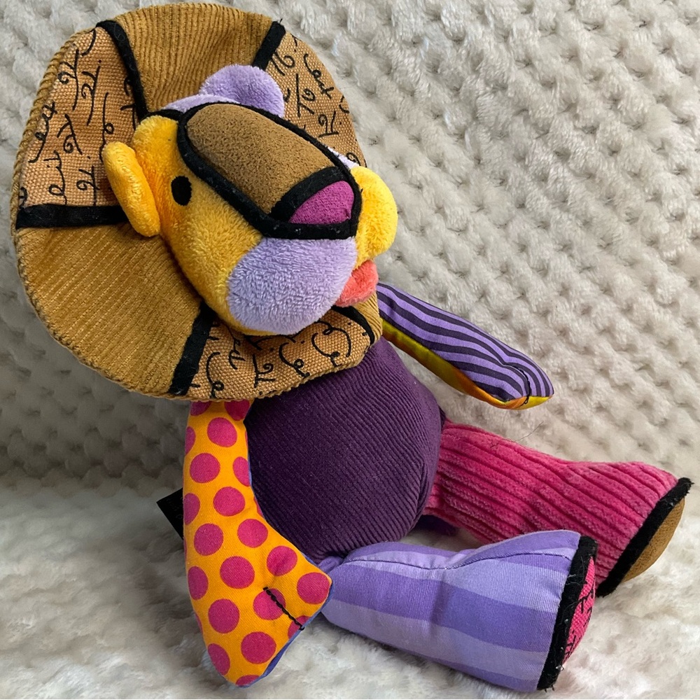 Enesco Britto Pop Plush Leonardo Plush Colourful Lion 10 inch Stuffed Animal Toy